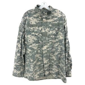 Army Combat Uniform Coat MEDIUM Mens Long Green Camo Camouflage Fatigues Jacket